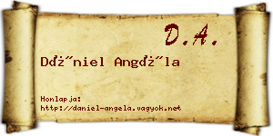 Dániel Angéla névjegykártya